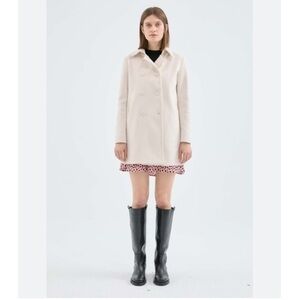 Club Monaco Nude Blush Wool Blend Lined Coat Size Extra Small